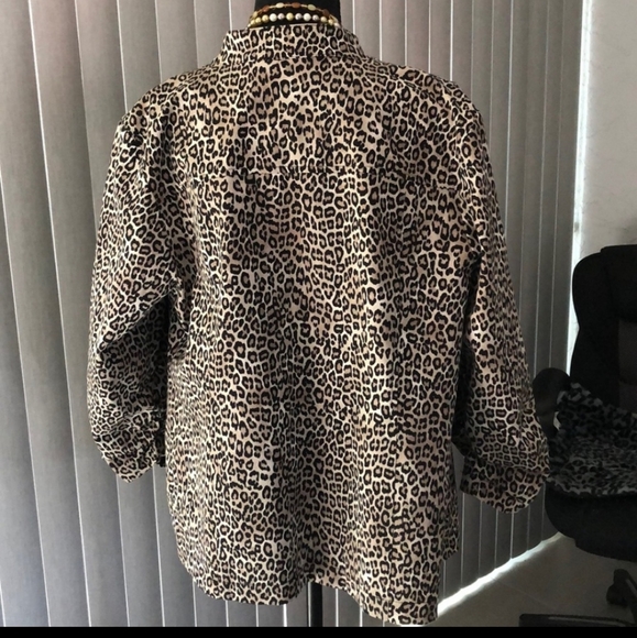 Chico's Animal Print Lightweight Jacket - Picture 4 of 7